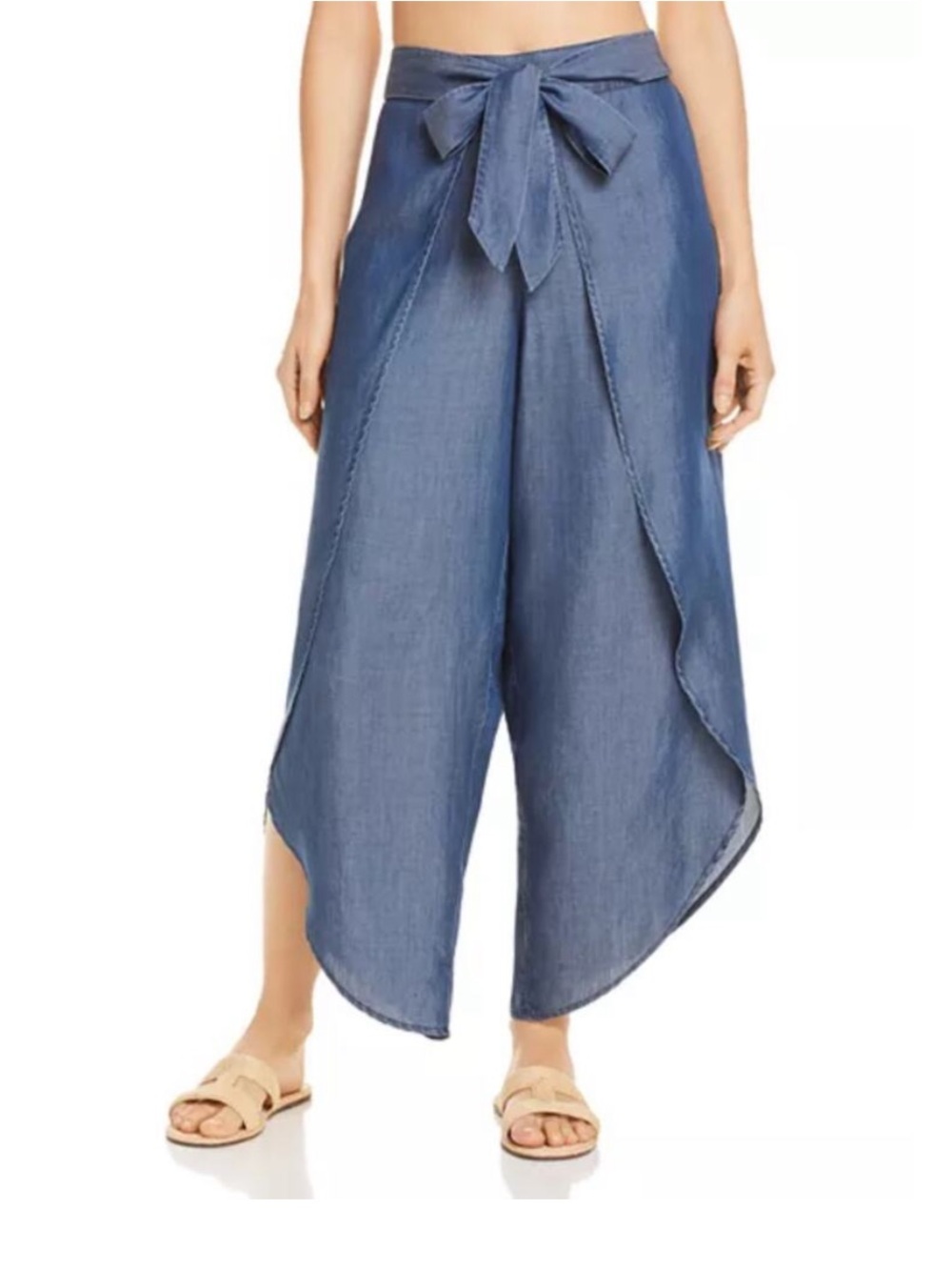 Tommy Bahama Chambray Wrap Beach Pants - Denim Blue size XS
